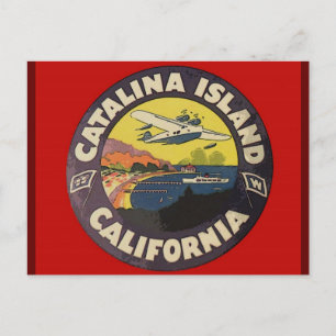 Santa Catalina Island Kalifornien Vintage-Reise Postkarte