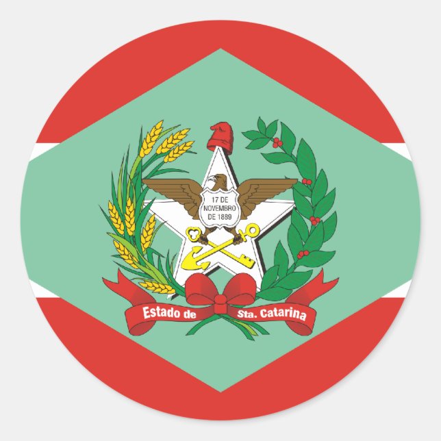 Santa Catarina, Brasilien Runder Aufkleber (Vorderseite)