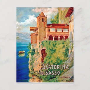 Santa Caterina del Sasso, Lago Maggiore, Italien Postkarte