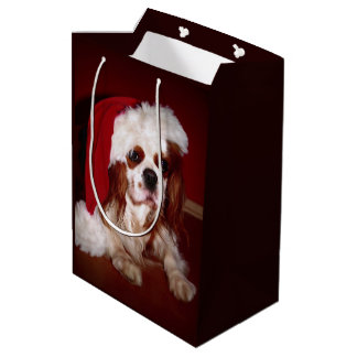 Santa Cavalier Spaniel Puppy Mittlere Geschenktüte