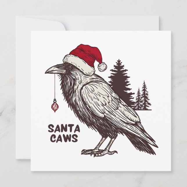 Santa Caws Feiertagskarte (Vorderseite)