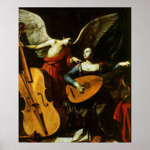 Santa Cecilia und der Engel von Carlo Saraceni Poster