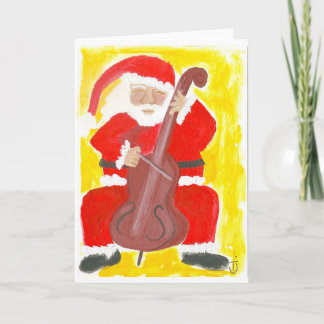 Santa Cello Weihnachtskarte Feiertagskarte