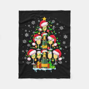 Santa Champagner Als Weihnachtsbaum Passender Trin Fleecedecke
