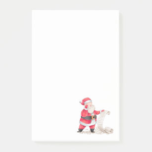 Santa Checks seiner Nice List Post-it Klebezettel