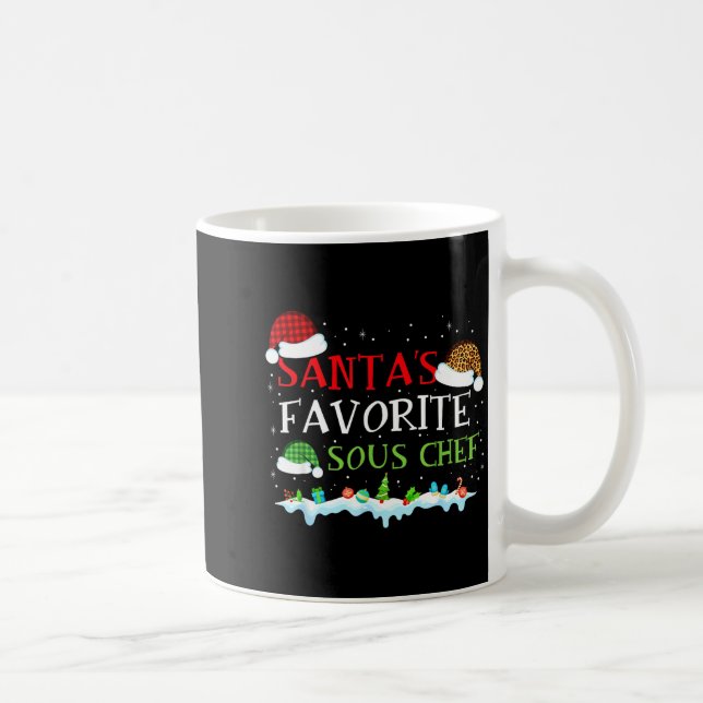 Santa Chef Favorite s Sous Fun Meme Kaffeetasse (Rechts)
