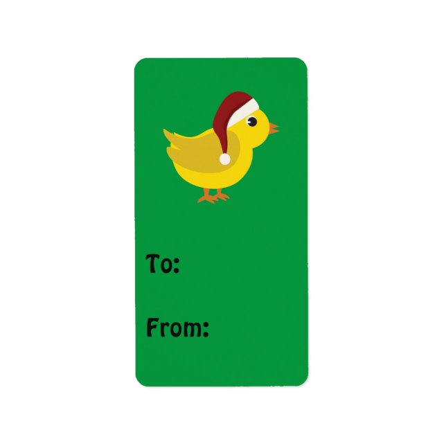Santa chick adressaufkleber (Vorne)