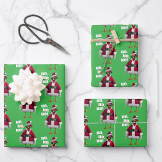 Santa Chicken Geschenkpapier Set