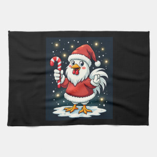 Santa Chicken Joy Geschirrtuch