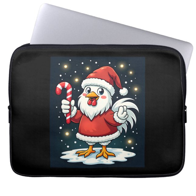 Santa Chicken Joy Laptopschutzhülle (Vorderseite)