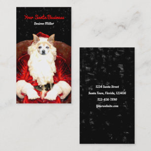 Santa Chihuahua Dog Red Funny Niedlich Holiday Pet Visitenkarte
