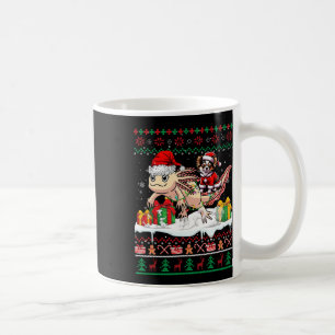 Santa Chihuahua Riding Axolotl Christmas Sweater L Kaffeetasse