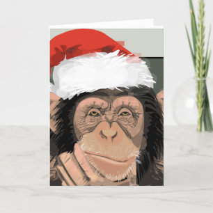 Santa Chimp Feiertagskarte
