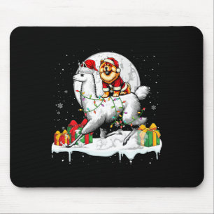 Santa Chow Chow Riding Llama Weihnachtsbesitzer Ki Mousepad