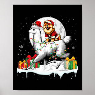 Santa Chow Chow Riding Llama Weihnachtsbesitzer Ki Poster