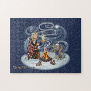 Santa Chris & Wilbur Fireside Friends Puzzle