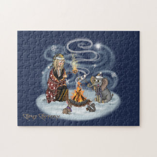 Santa Chris & Wilbur Fireside Friends Puzzle