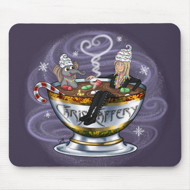 Santa Chris & Wilbur Hot Tubbin' Maus Pad Mousepad (Vorne)