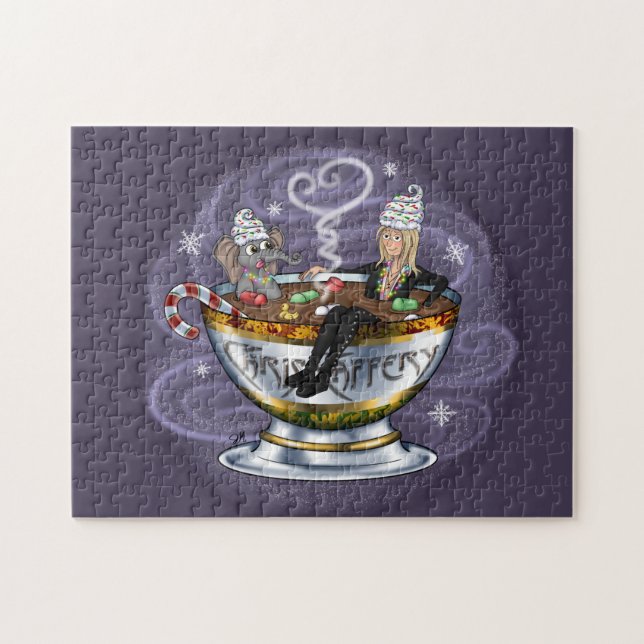 Santa Chris & Wilbur Hot Tubbin' Puzzle (Horizontal)