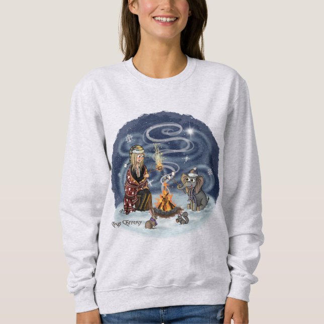 Santa Chris & Wilbur Sleigh Ride Freunde des Brand Sweatshirt (Vorderseite)