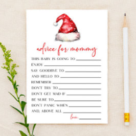Santa Christmas Advice Baby Shower Game Activity Briefpapier