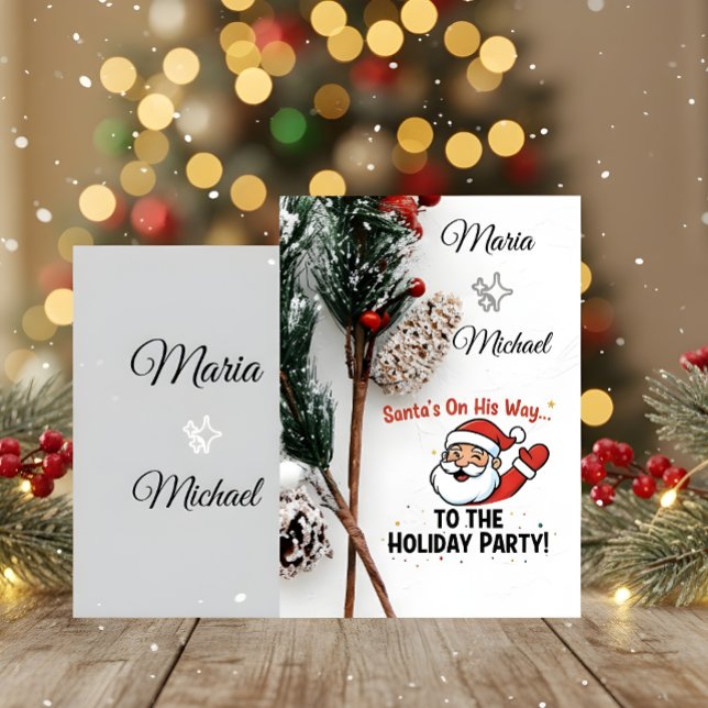 Santa Christmas Card – Custom Family Name Einladung (Von Creator hochgeladen)