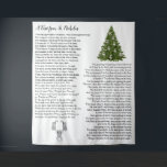 Santa Christmas Eve Story Wandteppich<br><div class="desc">Es war die Nacht vor Weihnachtsfeiertagen, um Ihre Kinder zu erfreuen, mit dem berühmten: Besuchen Sie Von St. Nikolaus Vintages altmodisches Gedicht, das einmal allen Kindern am Weihnachtsabend vorgelesen wurde, und weckt Aufregung für das nächste Weihnachtsgeschenk-Eröffnungsritual. Leckerei Ihre Kinder zu diesem alten Liebesvers und schauen Sie Ihren Kindern beim Zuhören...</div>