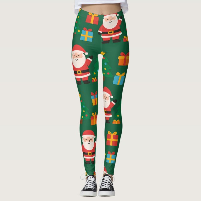 Santa Christmas Funny  Leggings (Vorderseite)