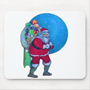SANTA, CHRISTMAS GIFT SACK UND SPIELZEUG IM STARRY MOUSEPAD