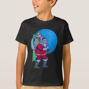 SANTA, CHRISTMAS GIFT SACK UND SPIELZEUG IM STARRY T-Shirt