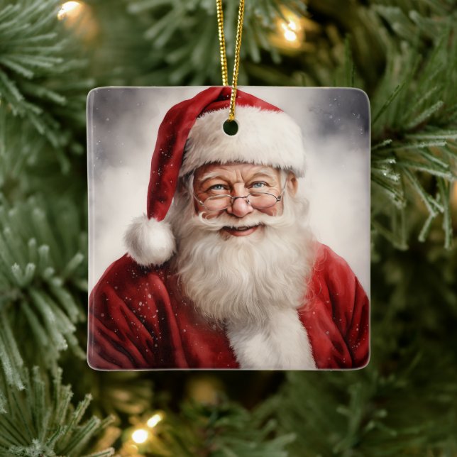 Santa Christmas Keramikornament (Baum)