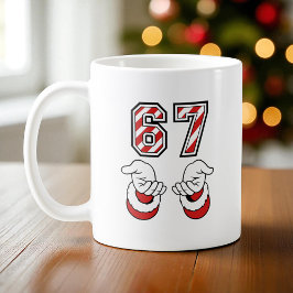 Santa Christmas Meme Six Seven 67 6 7 Holiday Kaffeetasse