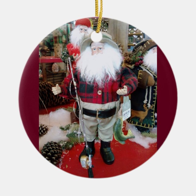 SANTA-CHRISTMAS-ORNATION KERAMIKORNAMENT (Vorne)