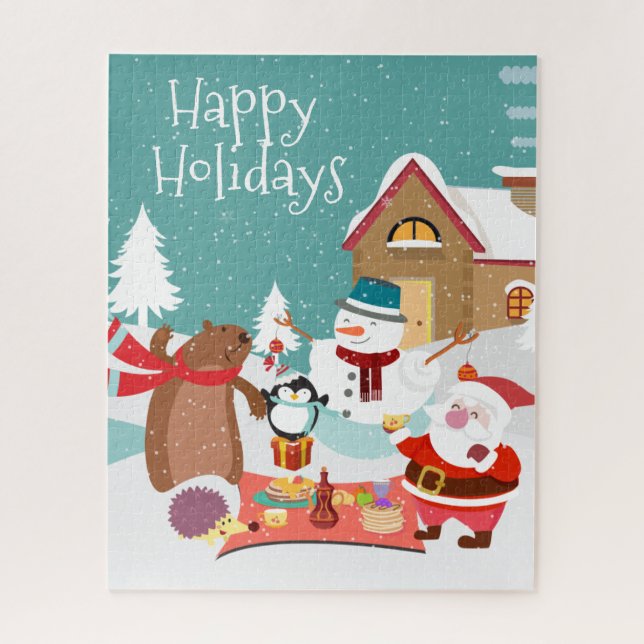 Santa Christmas Picnic Puzzle (Vertikal)