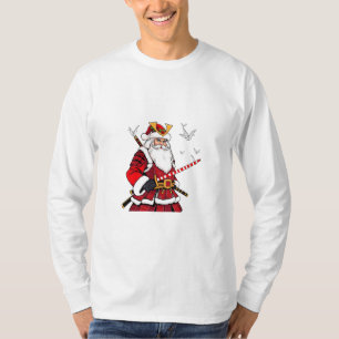 Santa Christmas Santa Claus Japanisch Art Samurai T-Shirt