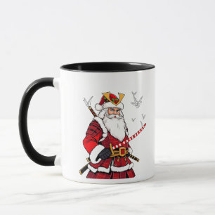 Santa Christmas Santa Claus Japanisch Art Samurai Tasse