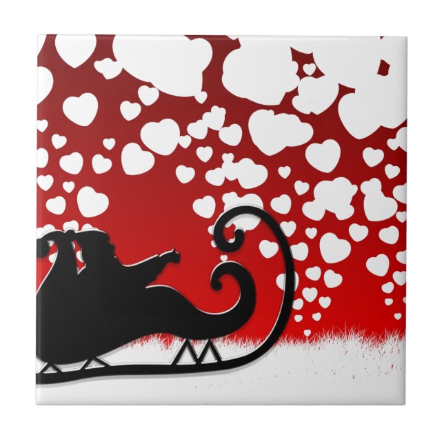Santa Christmas Snowflake Winter Peace Destiny Fliese (Vorderseite)
