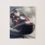 SANTA CHRISTMAS SNOWMOBILE JIGSAW PUZZLE<br><div class="desc">SNOWMOBILE SANTA CLAUS JIGSAW PUZZLE</div>
