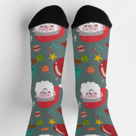 Santa Christmas Socks Socken