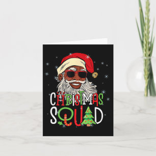 Santa Christmas Squad Black Men African American P Karte