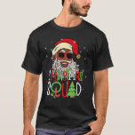 Santa Christmas Squad Santa Afro Afrikanischer Ame T-Shirt<br><div class="desc">Dieses Weihnachts-Weihnachts-Weihnachts-Afro-Afrikanischer Schwarzstolz cool für diejenigen,  die eine hohe Persönlichkeit oder stolz auf Afrikaner und Lieben,  Weihnachts-Party zu feiern. Kann dieses Santa Claus Black Outfit zu tragen,  gehen Sie zu den Winterferien oder Weihnachten.</div>