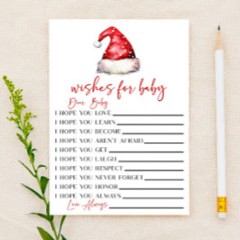 Santa Christmas Wishes For Baby Shower Activity Briefpapier