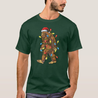 Santa Christmasree Lights Xmas Boys Men girl T-Shirt