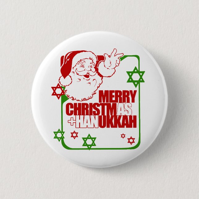 Santa Christmukkah Button (Vorderseite)