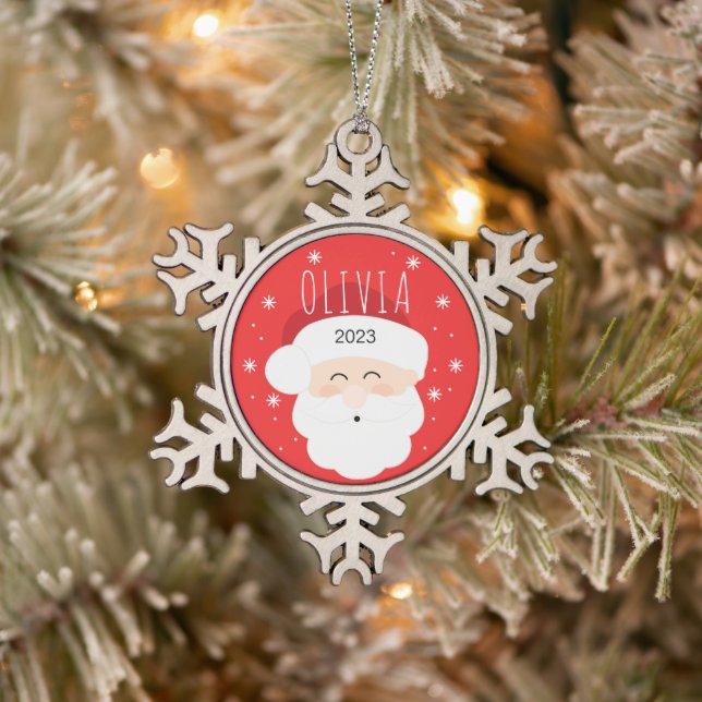 Santa Circle Snowflake Ornament (Baum)