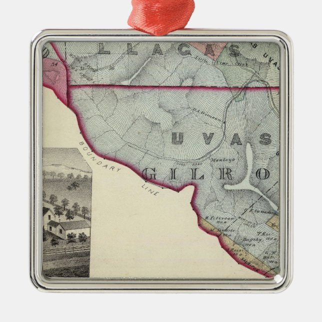 Santa Clara Co 10 Silbernes Ornament (Vorne)