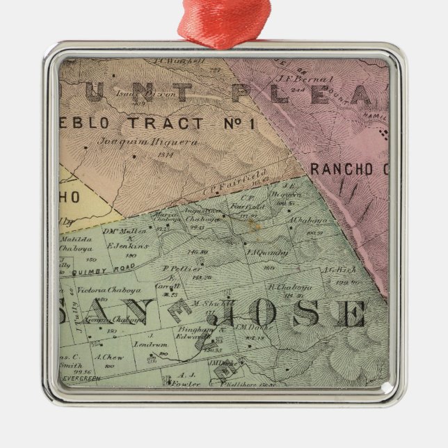 Santa Clara Co 6 Silbernes Ornament (Vorne)