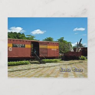 Santa Clara, Kuba - entgleiste Bahn 4 Postkarte