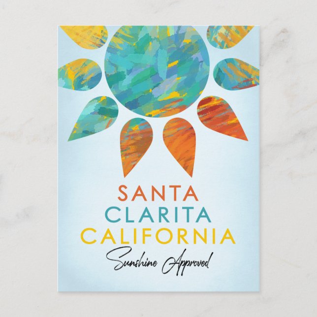 Santa Clarita California Sunshine Travel Postkarte (Vorderseite)