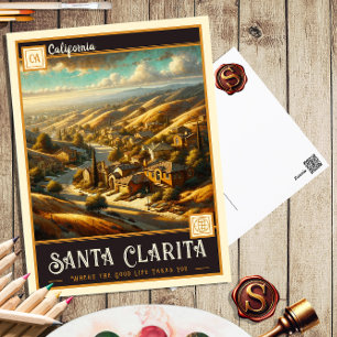 Santa Clarita, Kalifornien   Vintage Postkarte